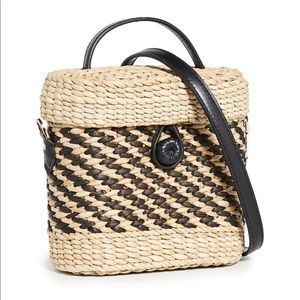 POOLSIDE Ashleigh Mirror cross body straw bag